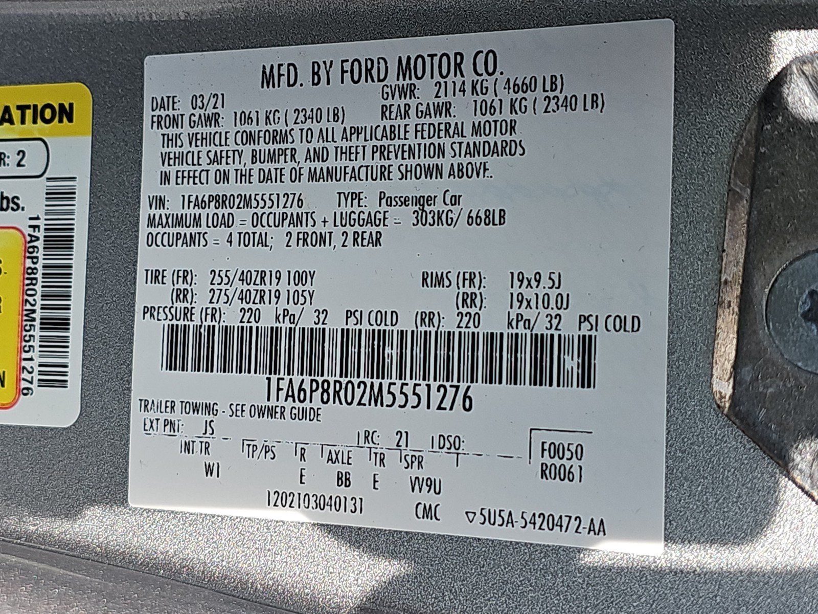 Used 2021 Ford Mustang Mach 1 RWD image 35