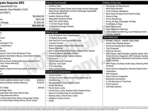 Certified 2023 Toyota Sequoia SR5 AWD/4WD image 58