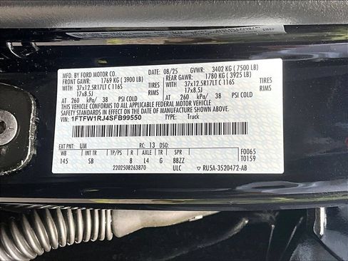 Used 2025 Ford F150 Raptor w/ Equipment Group 803A Raptor R AWD/4WD image 35