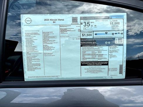 New 2025 Nissan Versa SV w/ Trunk Package image 32