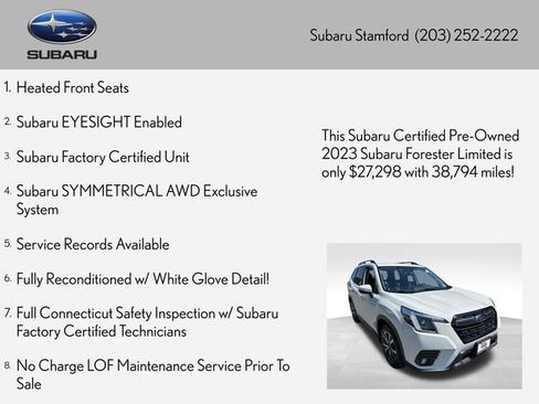Certified 2023 Subaru Forester Limited AWD/4WD image 2