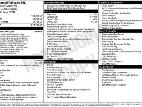 Used 2021 Hyundai Palisade SEL w/ Premium Package FWD image 2