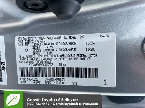 New 2026 Toyota Tundra Limited AWD/4WD image 23