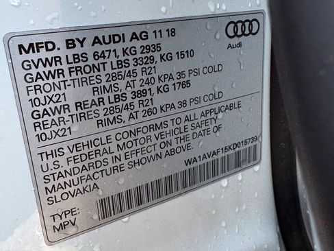 Used 2019 Audi Q8 Premium w/ Convenience Package AWD/4WD image 27