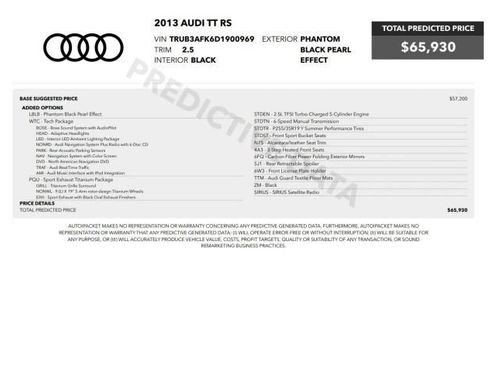 Used 2013 Audi TT RS w/ Tech Pkg AWD/4WD image 7