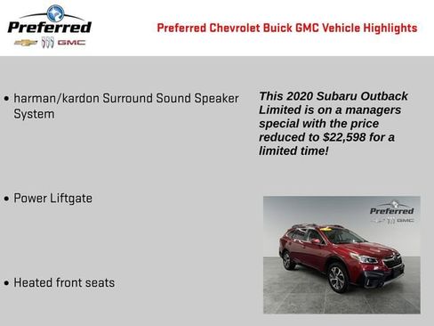 Used 2020 Subaru Outback Limited AWD/4WD image 2