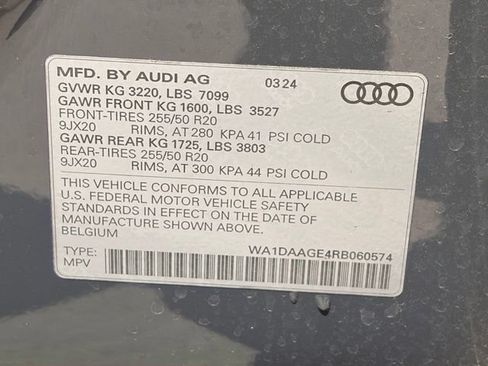 Used 2024 Audi Q8 e-tron Prestige w/ Prestige Package AWD/4WD image 24
