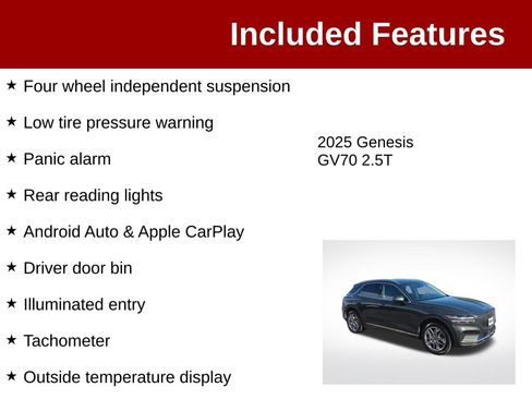 Used 2025 Genesis GV70 2.5T AWD/4WD image 4