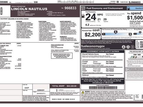 New 2025 Lincoln Nautilus Premier w/ Equipment Group 102A image 4