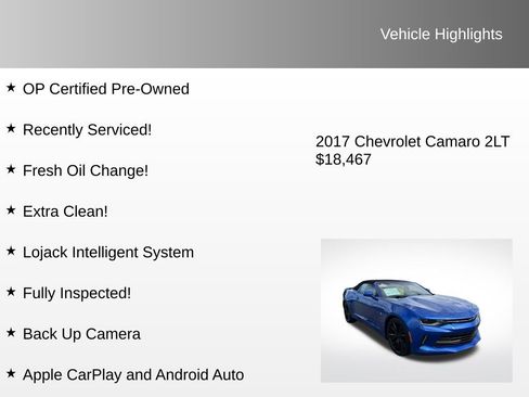 Used 2017 Chevrolet Camaro LT w/ RS Package image 4