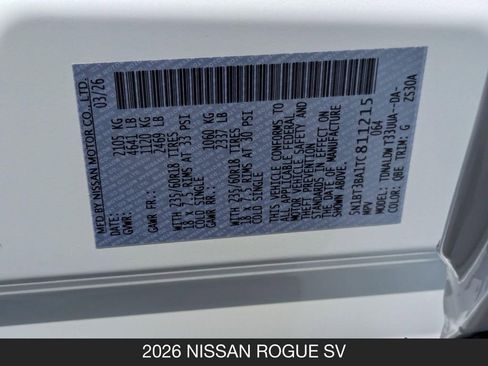 New 2026 Nissan Rogue SV FWD image 26