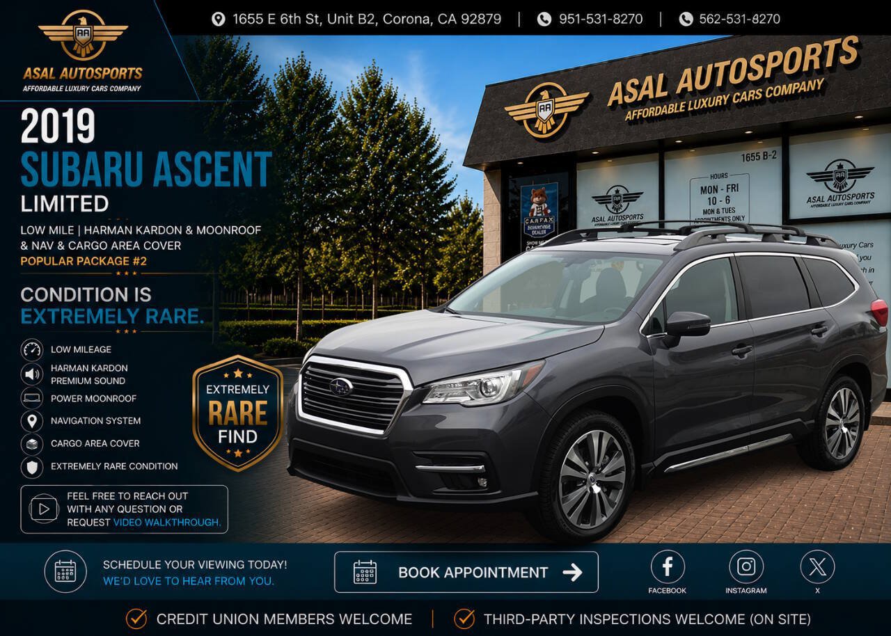 Used 2019 Subaru Ascent Limited w/ Popular Package #2 AWD/4WD image 2