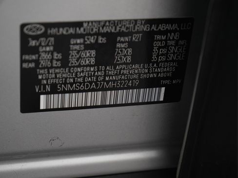 Used 2021 Hyundai Santa Fe SEL w/ Convenience Package AWD/4WD image 29