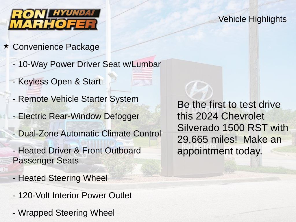 Used 2024 Chevrolet Silverado 1500 RST w/ Z71 Off-Road Package AWD/4WD image 2