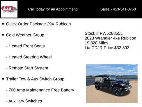Certified 2023 Jeep Wrangler Unlimited Rubicon 4xe w/ Steel Bumper Group AWD/4WD image 6