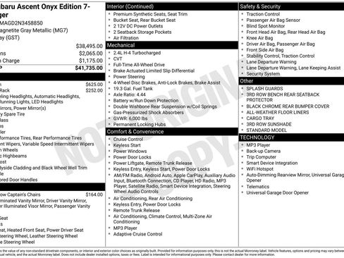 Used 2022 Subaru Ascent Onyx Edition image 38