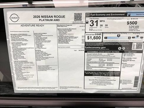 New 2026 Nissan Rogue Platinum w/ Platinum Premium Package AWD/4WD image 38