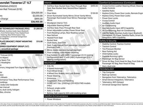 Used 2016 Chevrolet Traverse LT w/ Style and Technology Package image 7