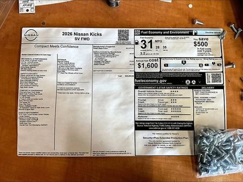 New 2026 Nissan Kicks SV w/ Interior Electronics Package FWD image 20