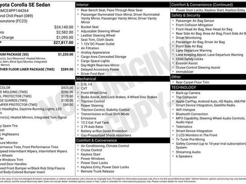 Used 2023 Toyota Corolla SE w/ SE Premium Package FWD image 38