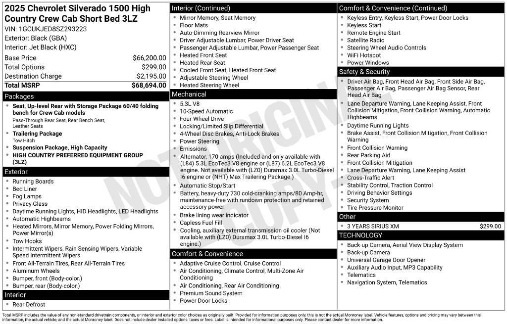 Used 2025 Chevrolet Silverado 1500 High Country AWD/4WD image 12