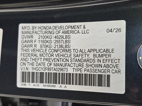 New 2026 Honda Accord Touring image 34