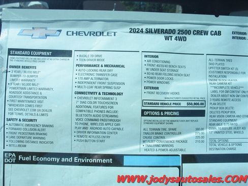 Used 2024 Chevrolet Silverado 2500 W/T w/ WT Fleet Convenience Package AWD/4WD image 36