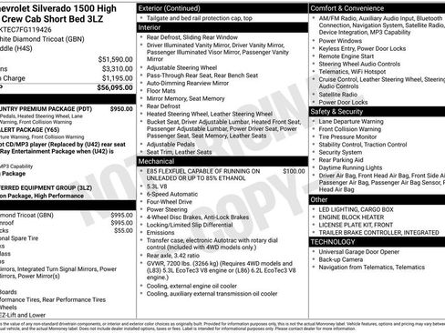 Used 2015 Chevrolet Silverado 1500 High Country w/ High Country Premium Package AWD/4WD image 6