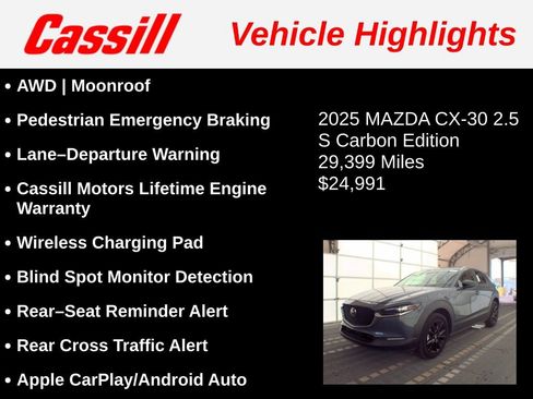 Used 2025 MAZDA CX-30 AWD 2.5 S w/ Preferred Package image 3