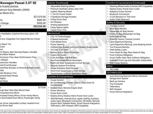 Used 2022 Volkswagen Passat 2.0T SE image 1