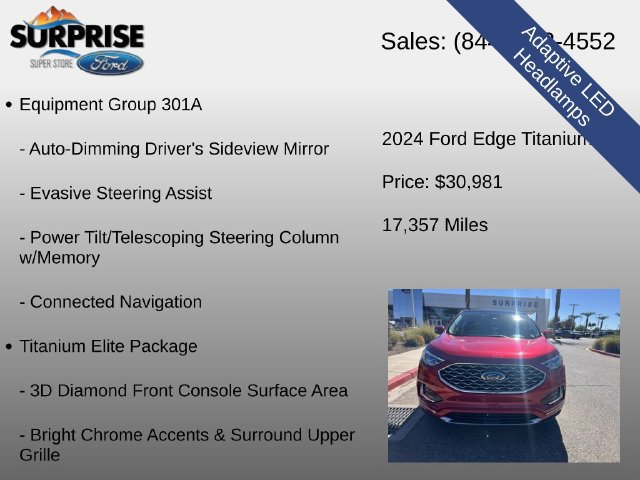 Used 2024 Ford Edge Titanium w/ Titanium Elite Package AWD/4WD image 14