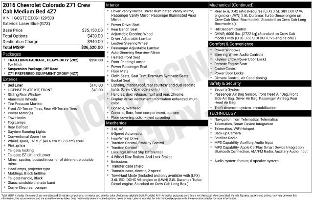 Used 2016 Chevrolet Colorado Z71 AWD/4WD image 41
