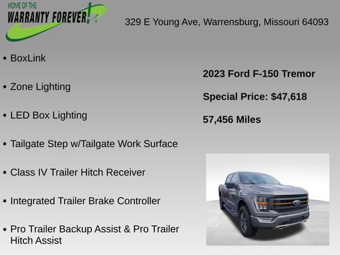 Used 2023 Ford F150 Tremor w/ Trailer Tow Package AWD/4WD image 9