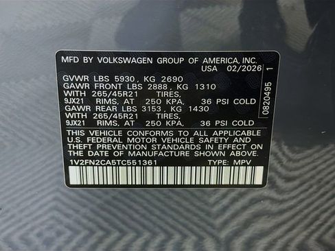 New 2026 Volkswagen Atlas SEL Premium R-Line AWD/4WD image 35
