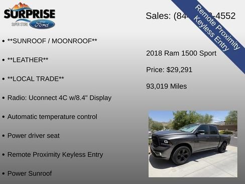 Used 2018 RAM 1500 Sport w/ Convenience Group AWD/4WD image 14