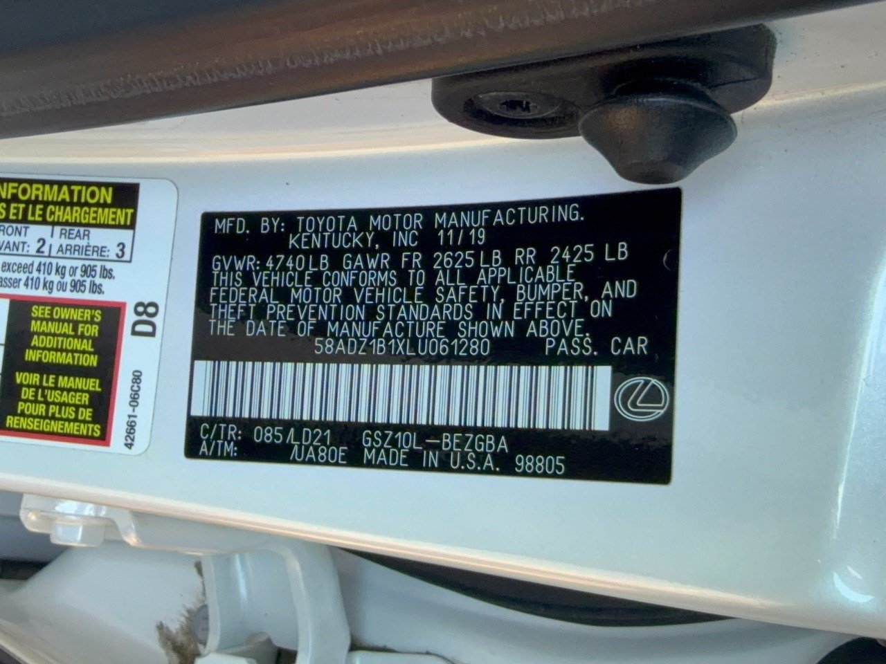 Used 2020 Lexus ES 350 w/ Premium Package FWD image 31