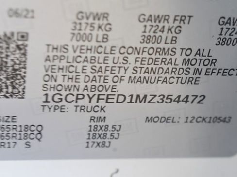 Certified 2021 Chevrolet Silverado 1500 LT Trail Boss w/ Convenience Package II image 39