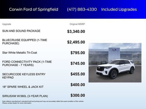 New 2026 Ford Explorer ST w/ Sun And Sound Package AWD/4WD image 5