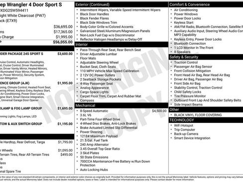 New 2025 Jeep Wrangler Unlimited Sport AWD/4WD image 6