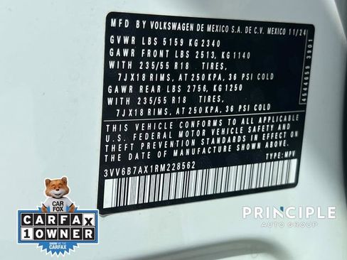 Certified 2024 Volkswagen Tiguan Wolfsburg Edition w/ MDO Package, Three-Row image 36