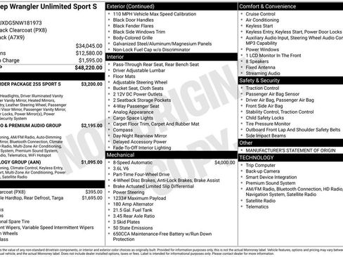 Used 2022 Jeep Wrangler Unlimited Sport AWD/4WD image 34