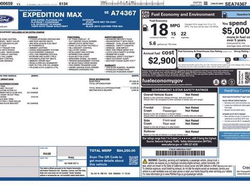 New 2025 Ford Expedition Max Platinum w/ Driver's Package image 1