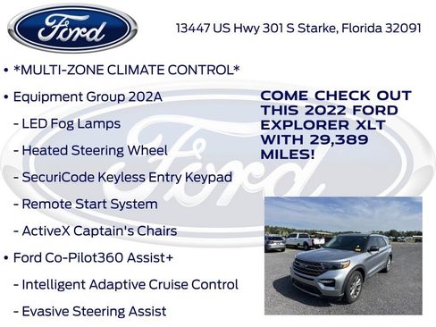 Certified 2022 Ford Explorer XLT w/ Equipment Group 202A RWD image 18