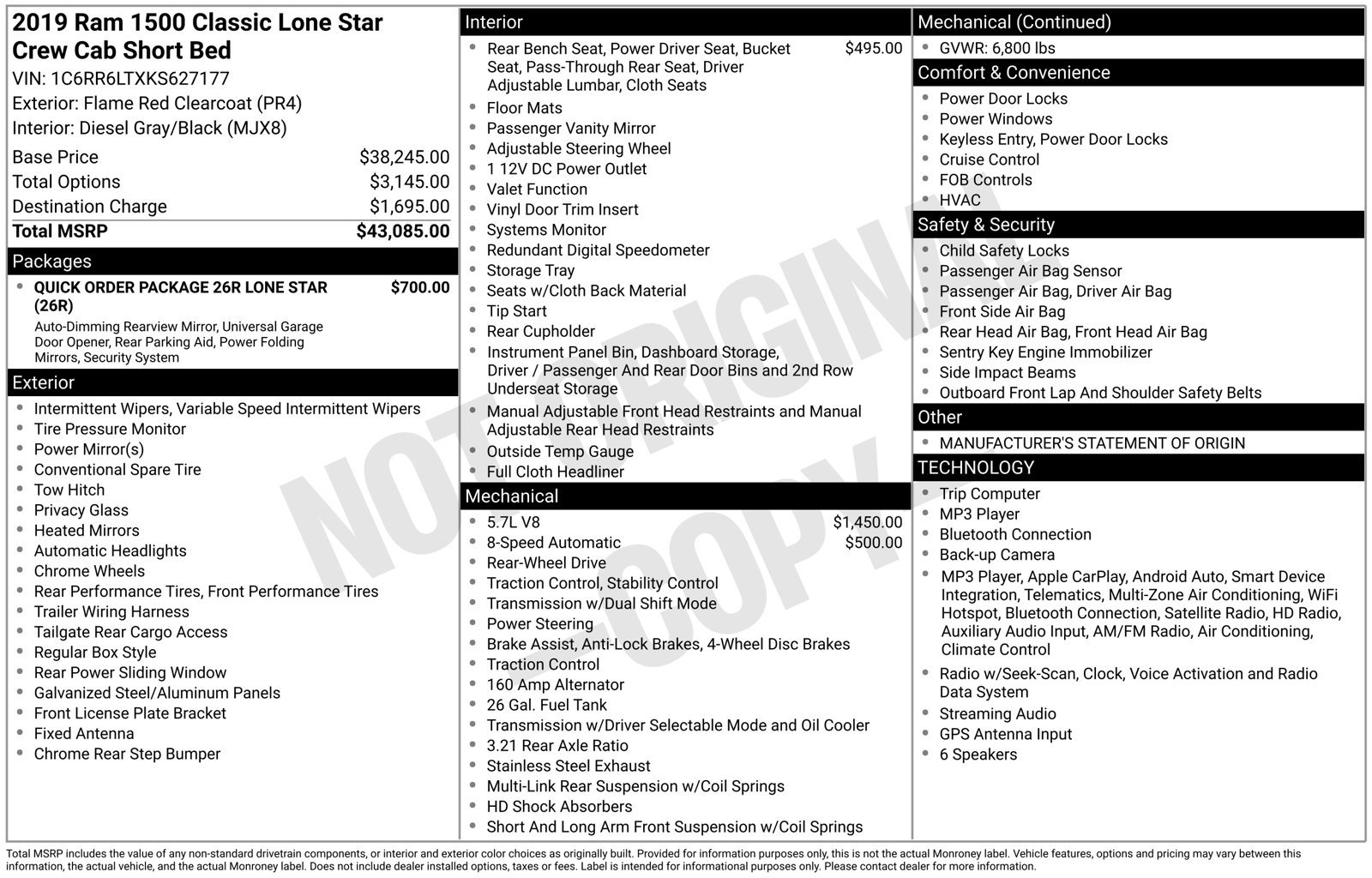 Used 2019 RAM 1500 Lone Star RWD image 26
