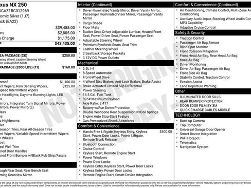 Used 2024 Lexus NX 250 FWD w/ Cold Area Package image 10