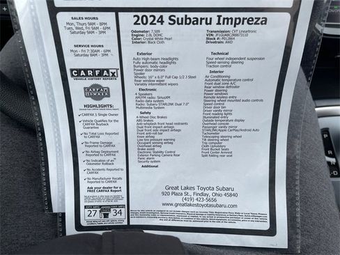 Used 2024 Subaru Impreza 2.0i image 27