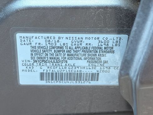 Certified 2018 Nissan Kicks SR w/ Premium Package image 24