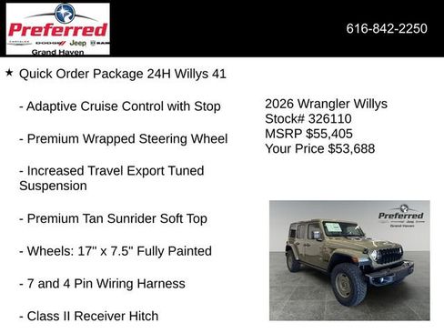 New 2026 Jeep Wrangler Unlimited Sport AWD/4WD image 30