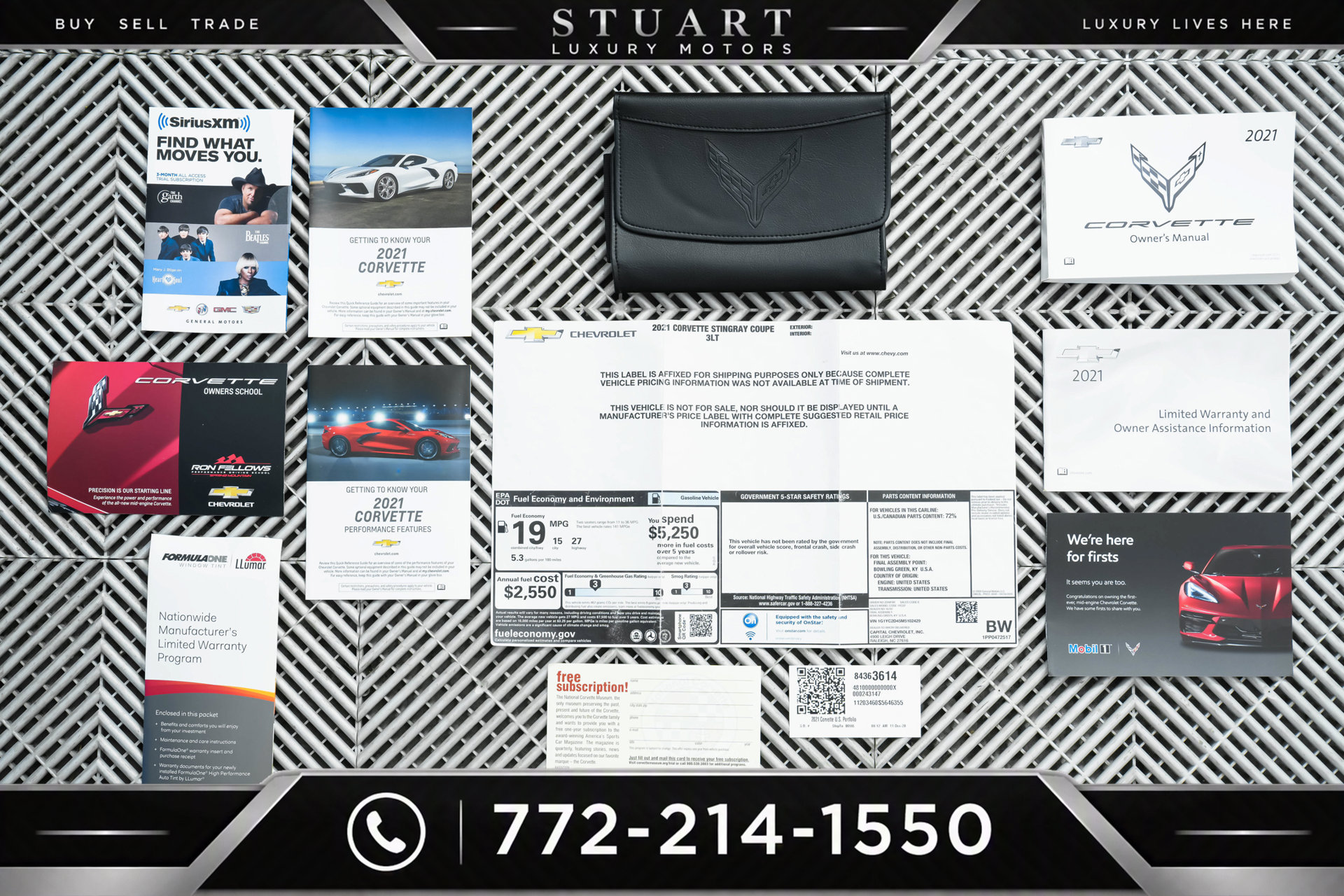Used 2021 Chevrolet Corvette Stingray Premium Cpe w/ Z51 Performance Package RWD image 99