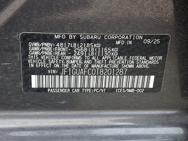 Certified 2026 Subaru Impreza 2.0i Sport AWD/4WD image 26